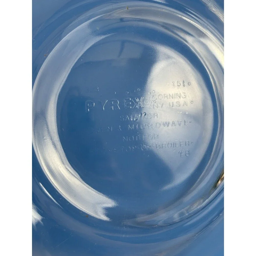 Pyrex #323 1.4 Liter Clear Glass Mixing Serving Bowl Clear by Corning Vintage